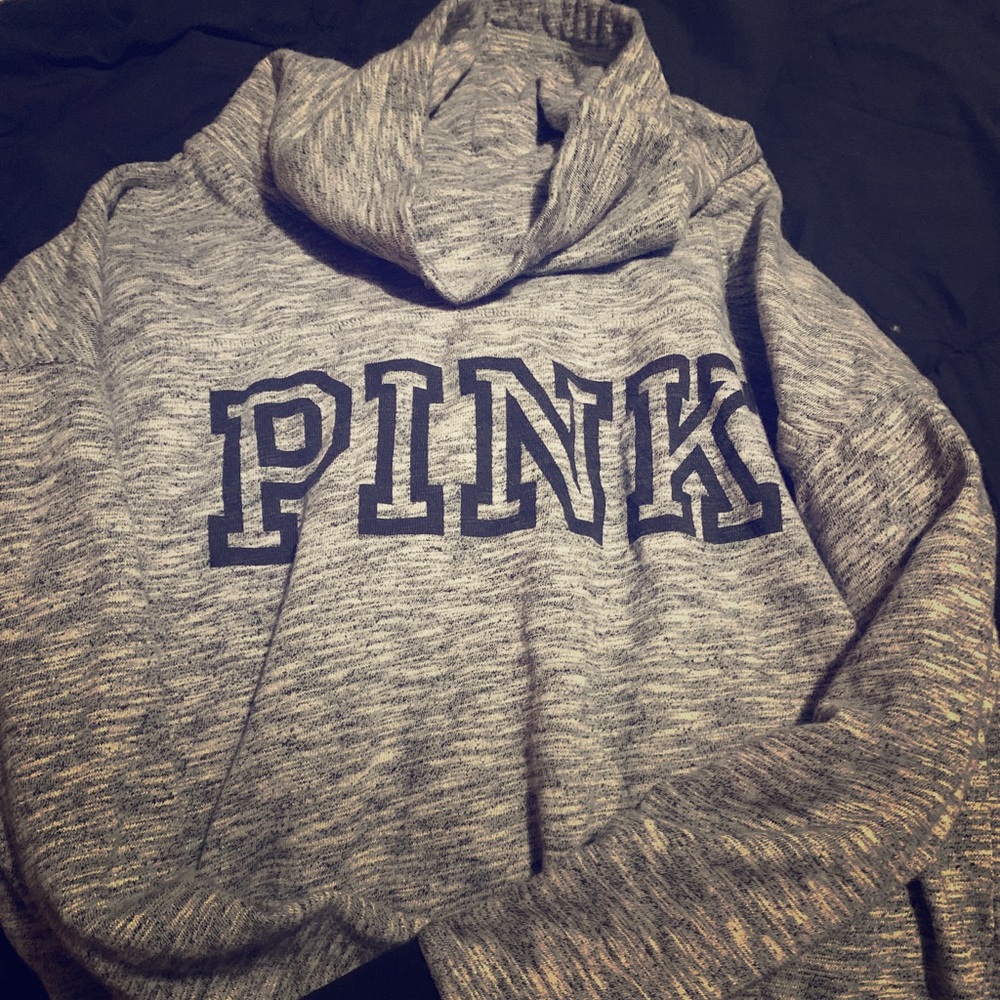 PINK cowl neck hoodie